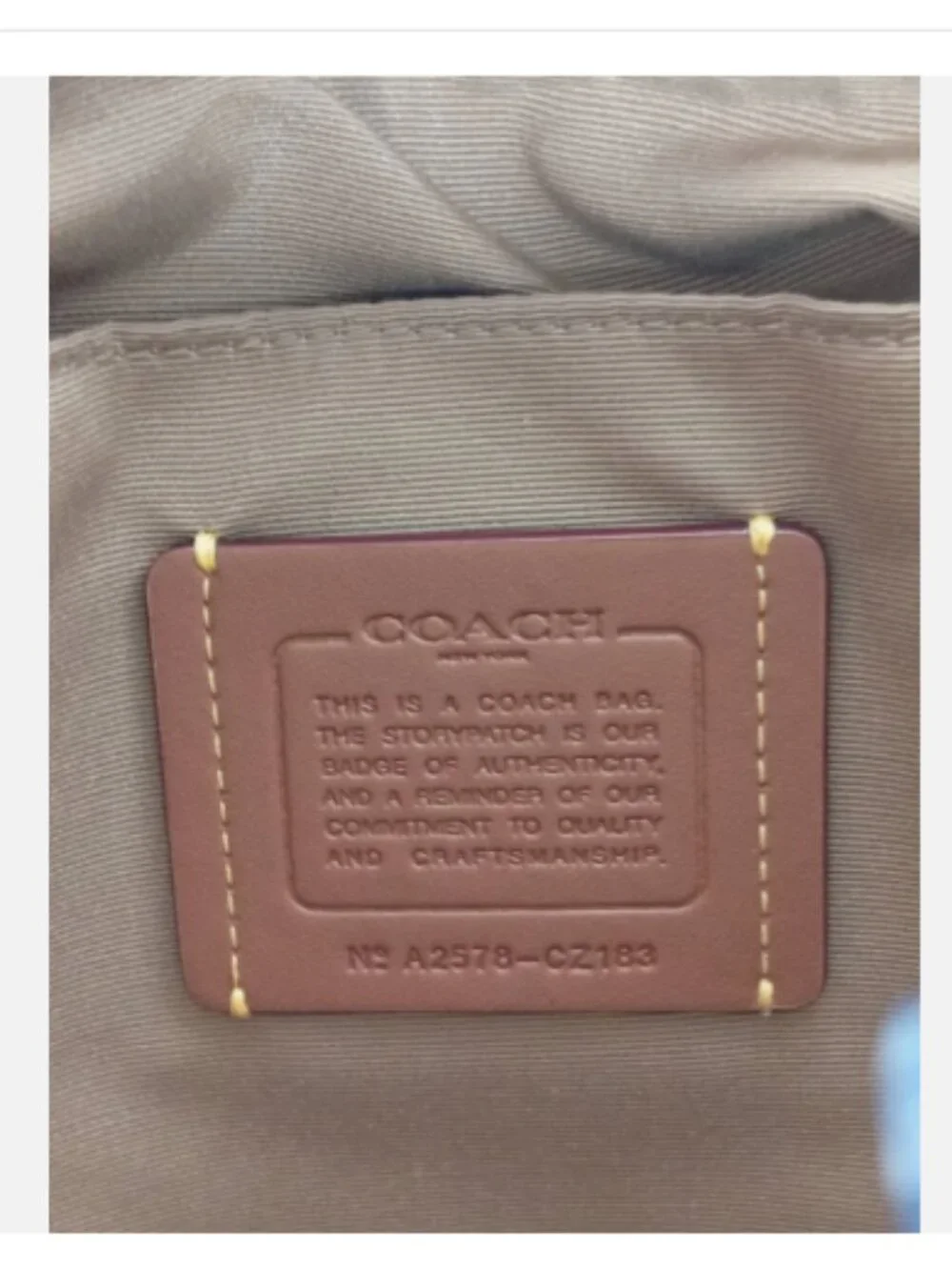 Coach Ellie File Bag In Signature Canvas w/ Stripe Taupe CZ183 Used *BAG ONLY*